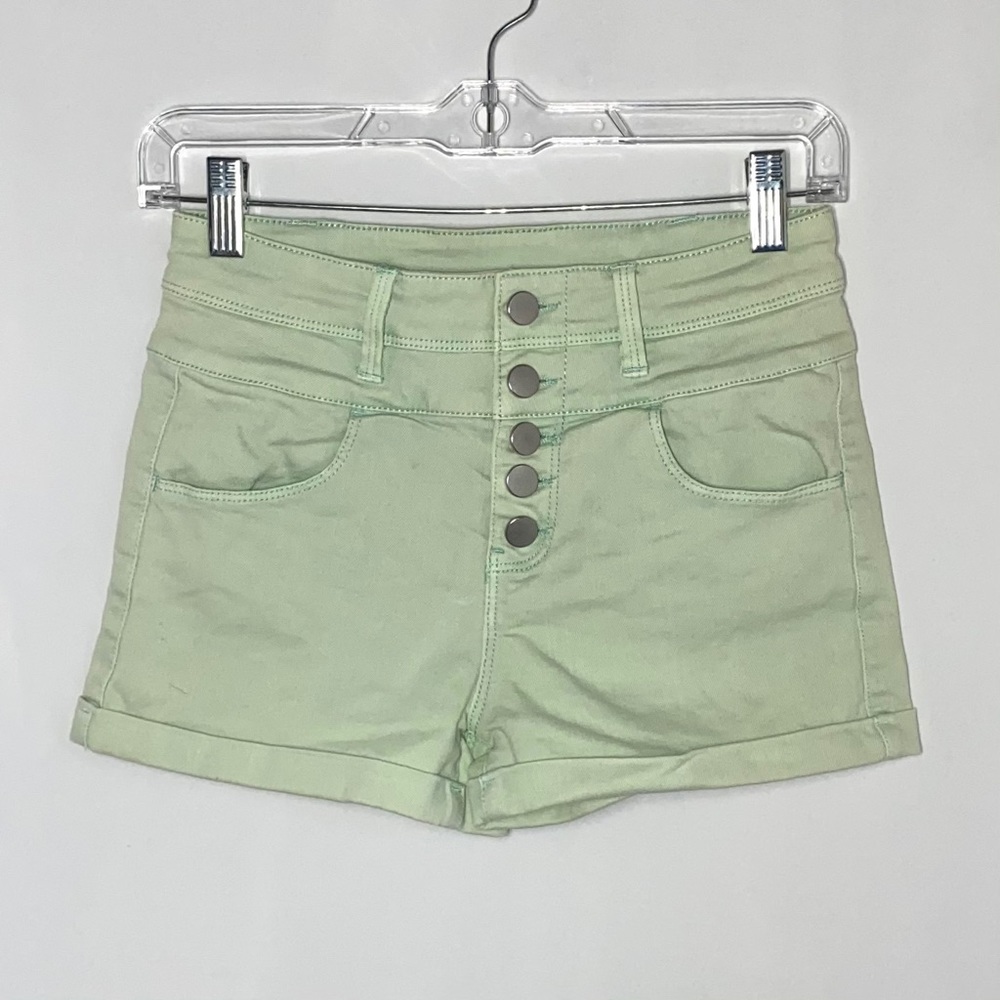 Sapphire Ink Pastel Green Shorts